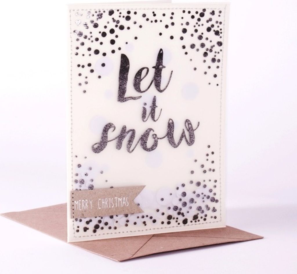 Weihnachtskonfettikarte "Let it snow"