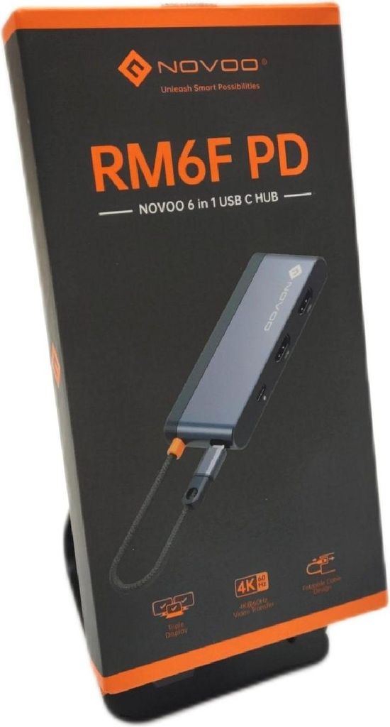 NOVOO USB C Hub Tripler Display 6 in 1 Dual HDMI Dockingstationen USB C Dual praktisch
