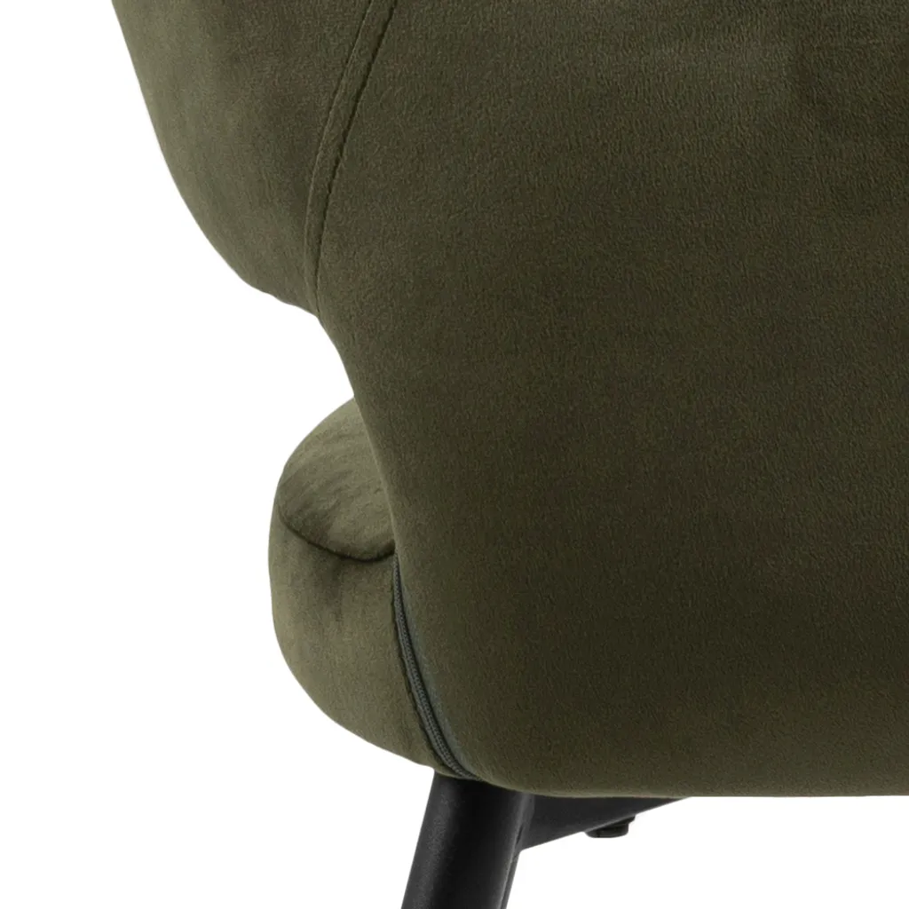 Chaise Ranja velours vert : confort lombaire et assise stable - 8