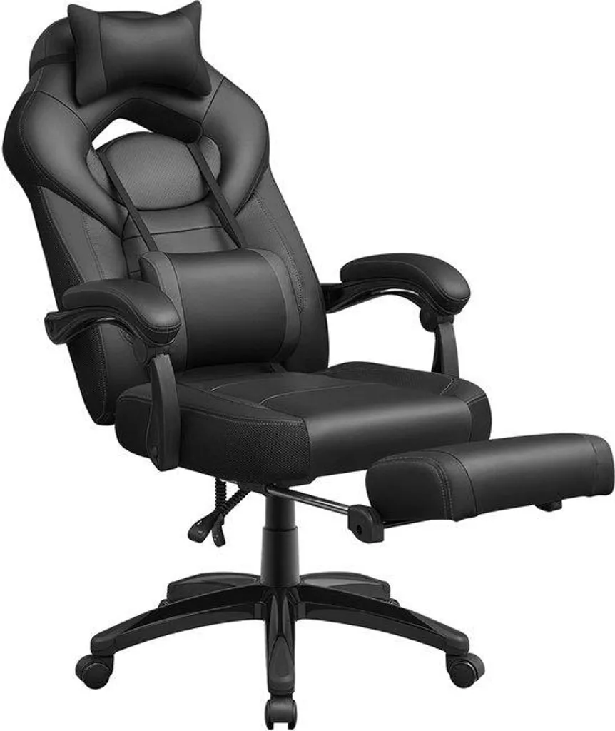 Chaise de bureau gaming confortable noir ergonomique pour adulte Pro