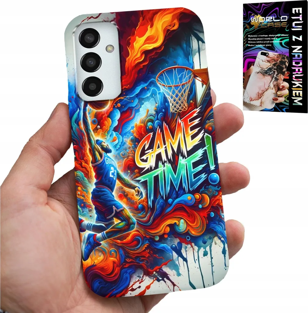Custodia Samsung M23 NBA Basket Game Time + Vetro Temperato 9H