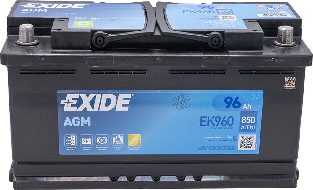 EXIDE AGM Starterbatterie EK950 Produktbild 
