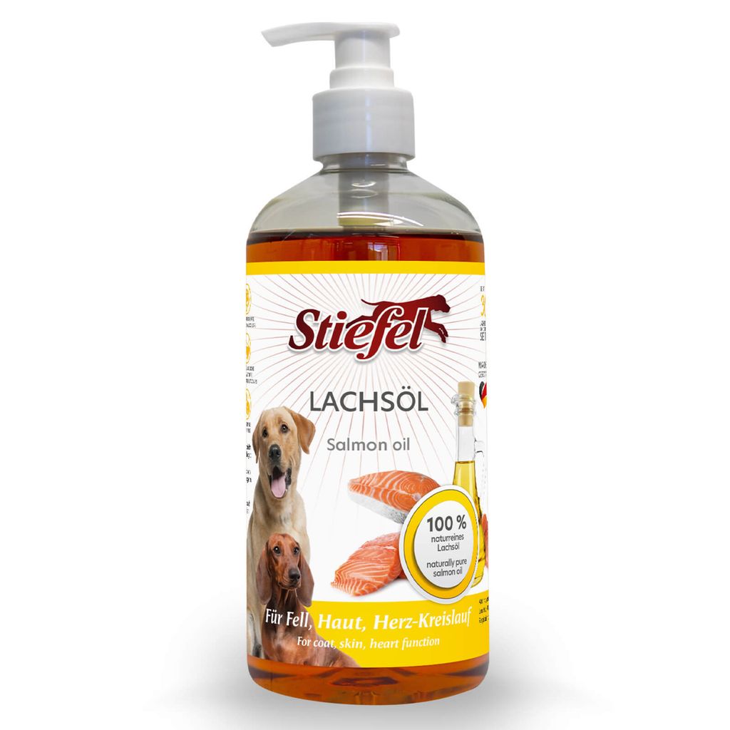 Stiefel Lachsöl Hunde Ergänzungsfuttermittel 500ml