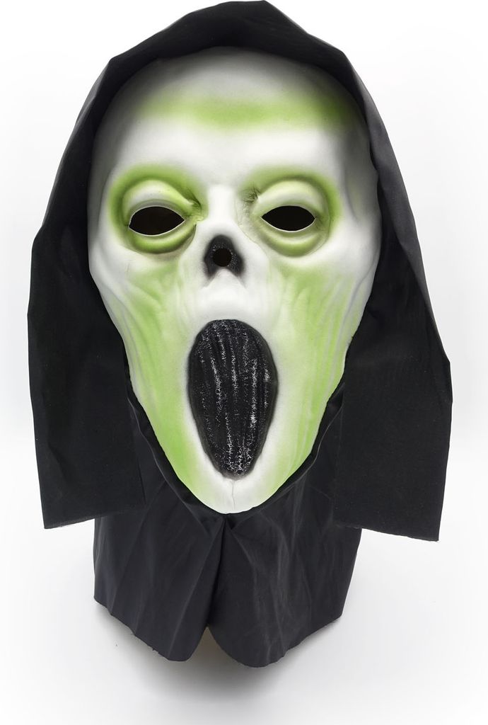 Scream Maske mit schwarzer Kapuze Produktbild 