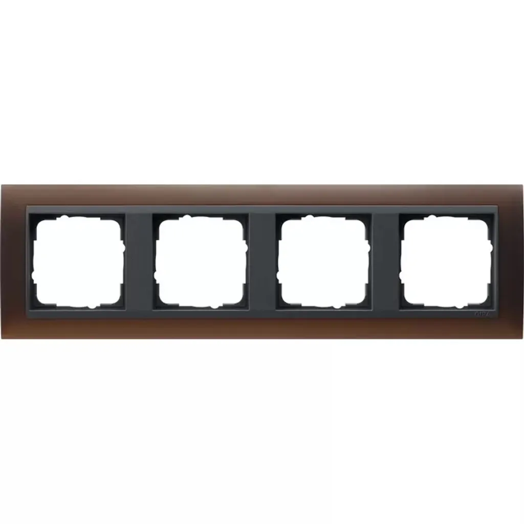 Cadre de finition opaque dbr Gira 021413 robuste à 4 postes mat