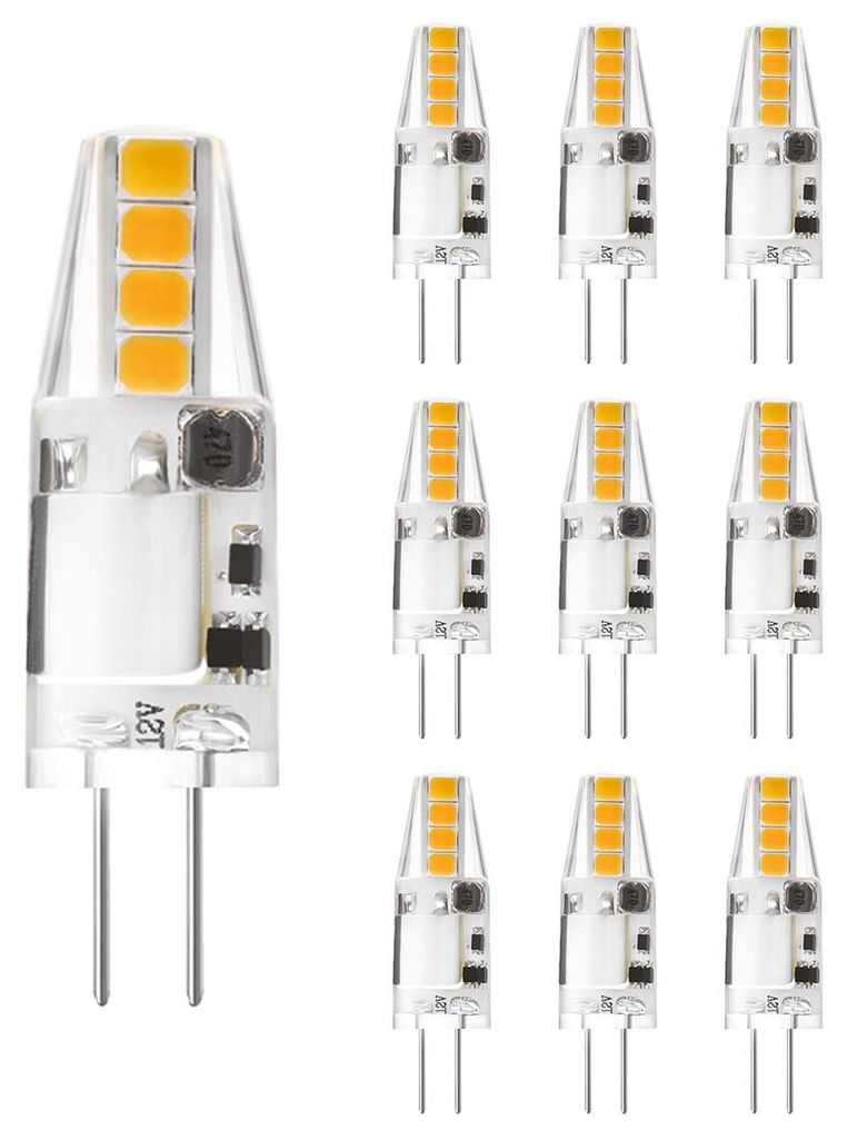 Kobi LED-Lampe G4 1,5 W - 170 lm - 4000 K - 12 V - Für Küche, Schrankbeleuchtung oder Vitrinen - G4-Steckfassung - 10 Stück