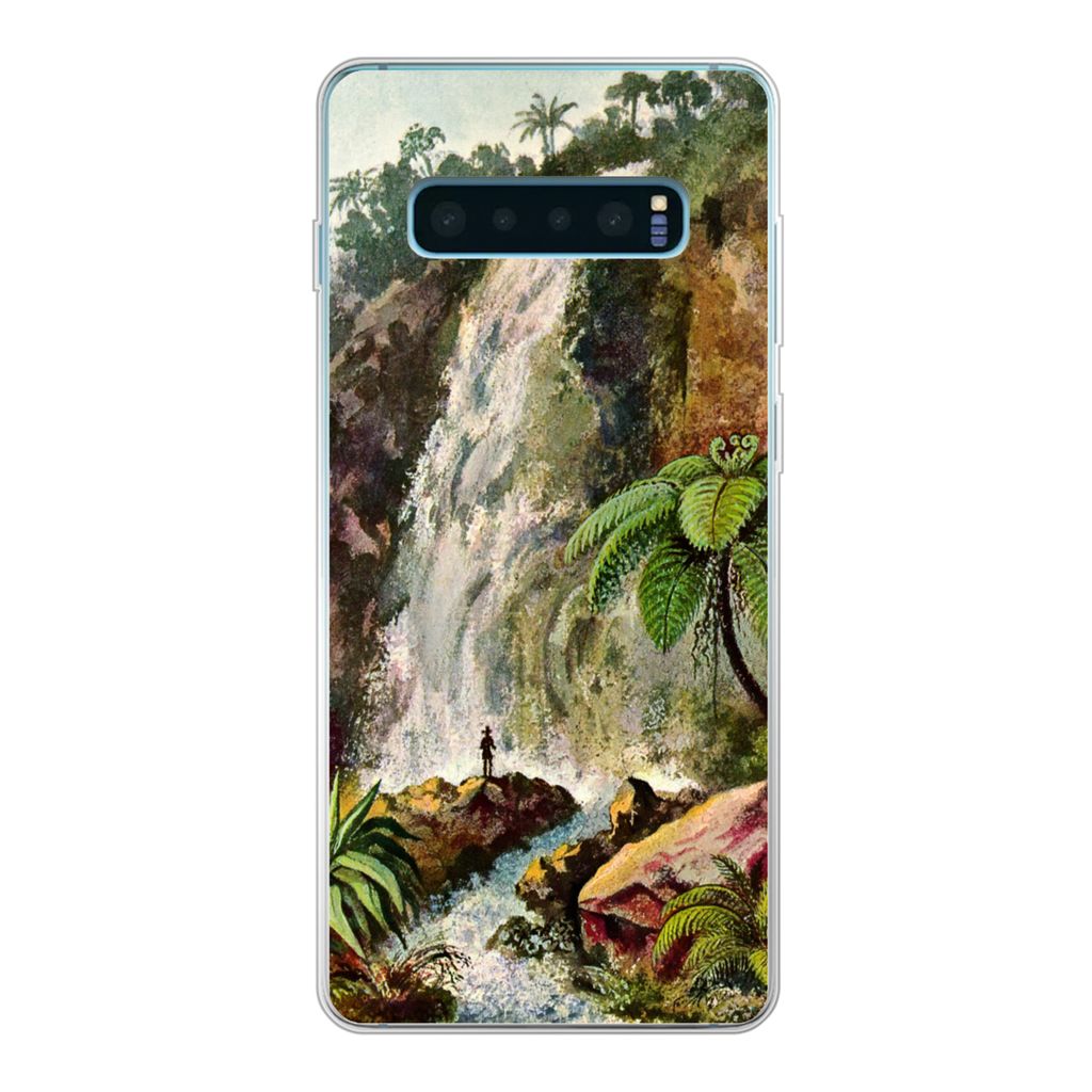 MuchoWow Handyhülle Schutzhülle Hülle für Samsung Galaxy S10 Lite Wasserfall - Kunst - Alte Meister Silikon Softcase Handy Hülle - Schutz