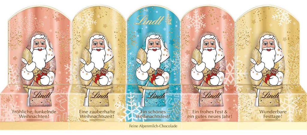 Lindt Santa Glamour Mini Babbo Natale in versione glamour Immagine del prodotto 