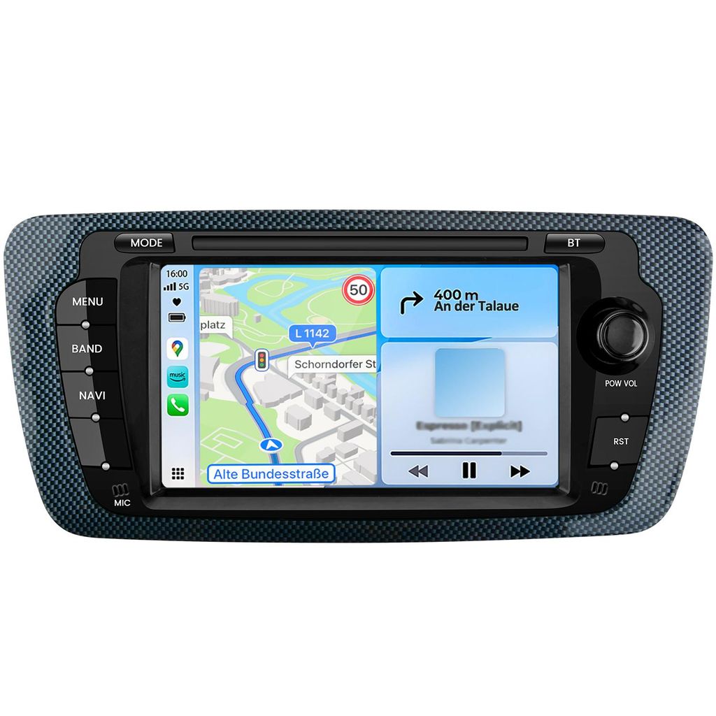 Android Autoradio Für Seat Ibiza IV 6J 2009-2013 Wireless CarPlay Android Auto WiFi GPS Navi RDS DSP DAB+ BT 7 Zoll 64GB