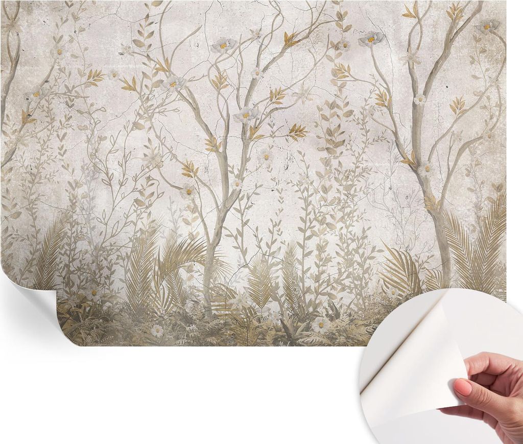Selbstklebende Wandtapete - Dekorative Tapete für Wohnzimmer - Klebefolie für Wandbilder - Tapetenfolie für Wanddekoration - 152x104 cm - Eine W...