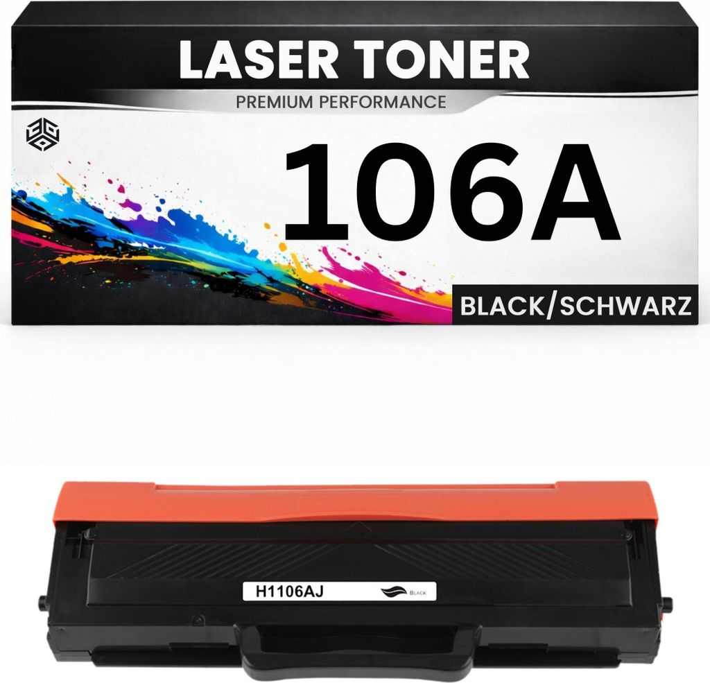 XL Toner 106A für HP kompatibel Schwarz W1106A Tonerkartusche wie Original für HP Laser MFP 137fnw, 107a, 107w, 135ag, 135wg