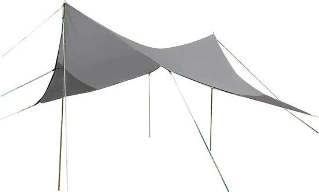 Tonnelle souple grise 4x4m imperméable avec protection UV pour jardin