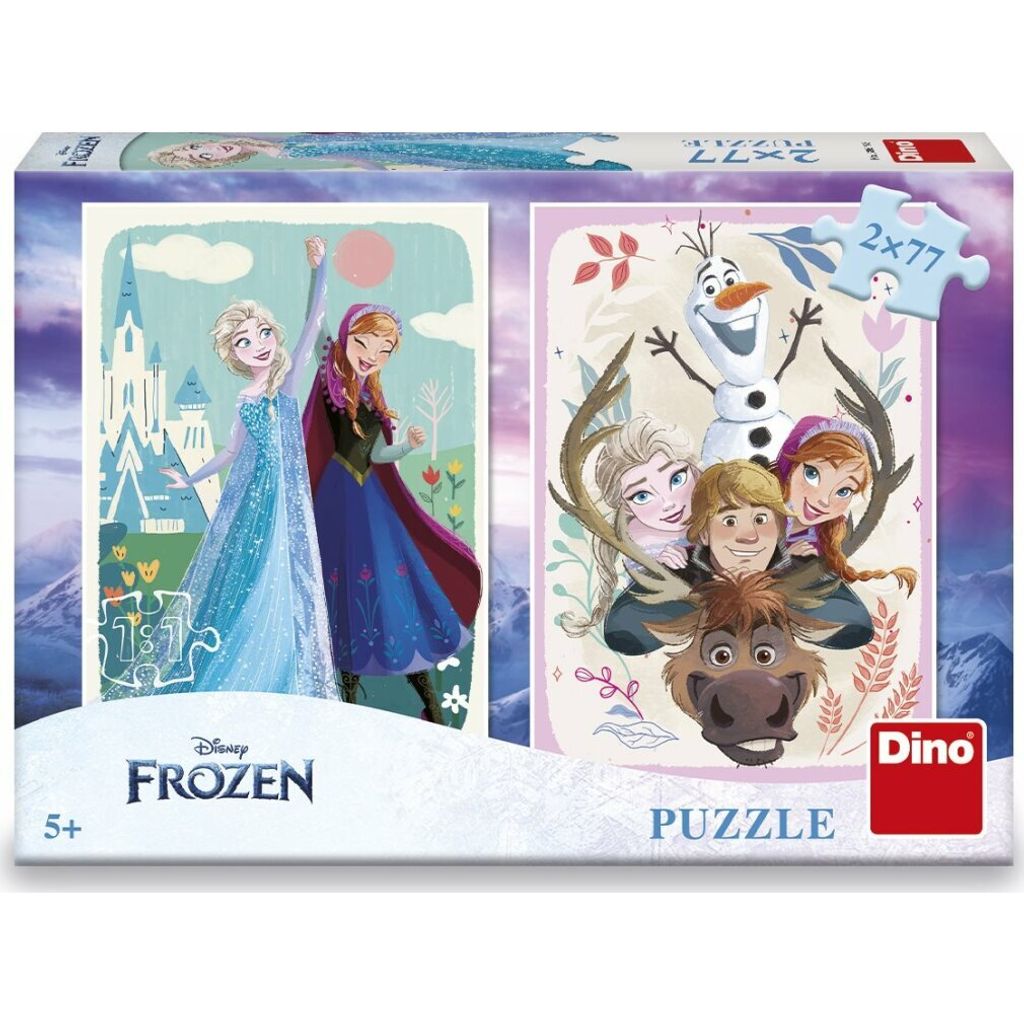 DINO Puzzle Eisreich: Anna und Elsa 2x77 Teile