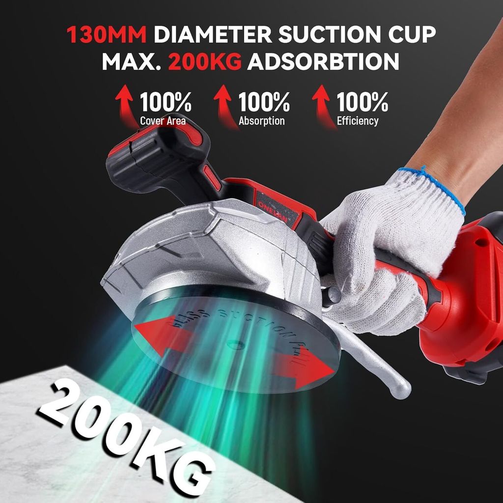 Akkubetriebene Fliesenleger Maschine - Fliesenvibrator Mit 6 Gängen & 135mm Saugnapf