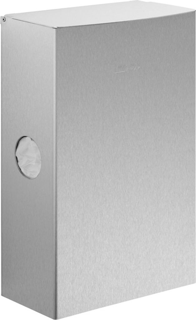 Wagner-EWAR Hygiene-Abfallbehälter+Schleuse 5l WP177-1 Edelstahl für Aufputzmontage, Variante:Edelstahl poliert