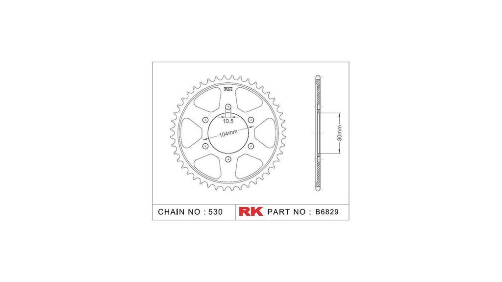 Rk Kettenrad 530 41z Stahl schwarz