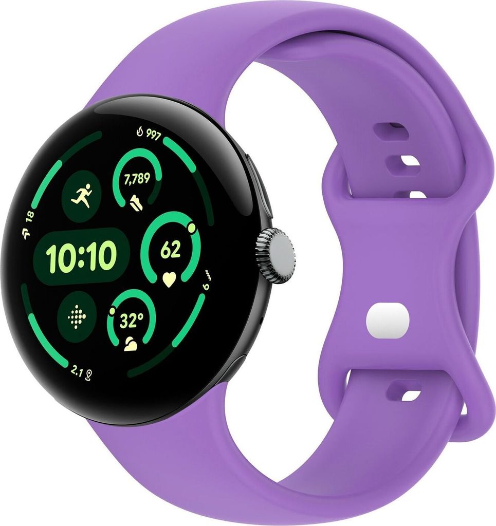 Smartwatch Armband Silikon Google Pixel Watch 4 / 3 45mm Butterfly-Schnalle Band