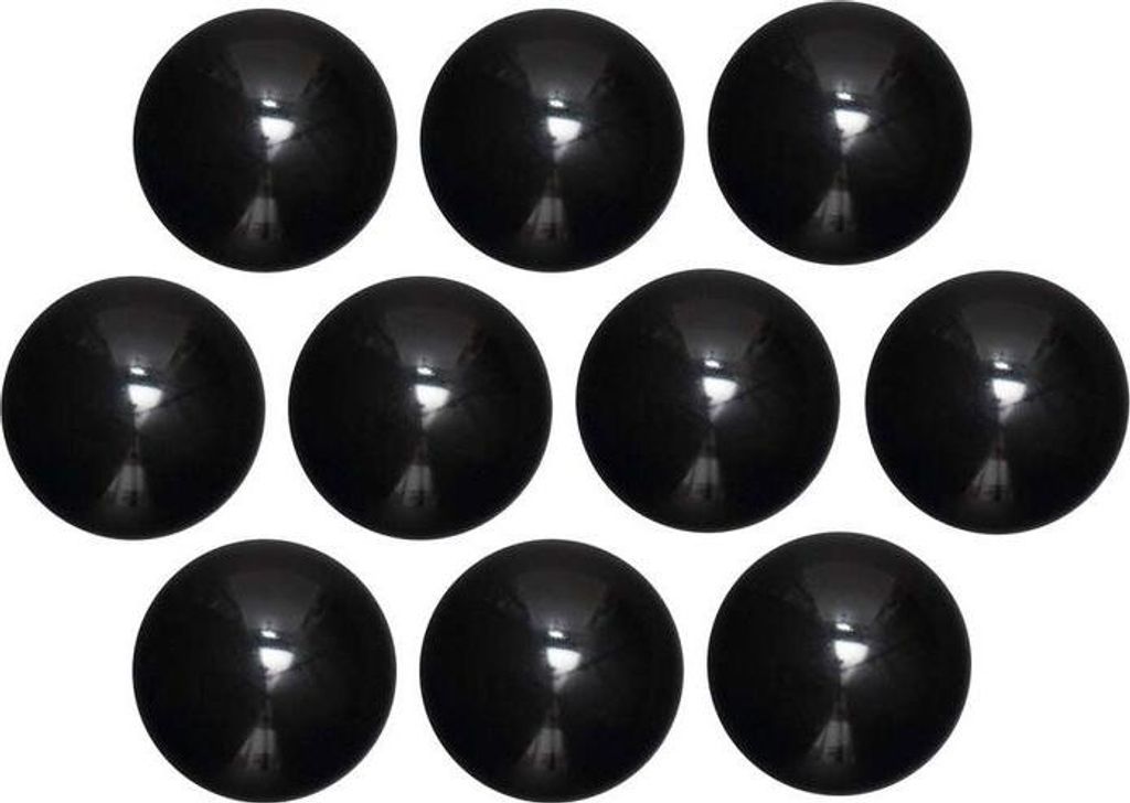 MAUL Magnet Kugel 10 Stück / SET 0,6 kg Kunststoff Ferrit bruchsicher lackiert Ø 3 x 2 cm schwarz