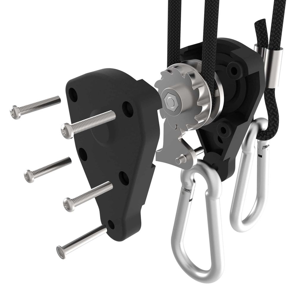 SANlight Light Hanger Set, Aufhängesystem für Leuchten, Metallkarabiner, 30 kg Tragkraft, 2 Stück