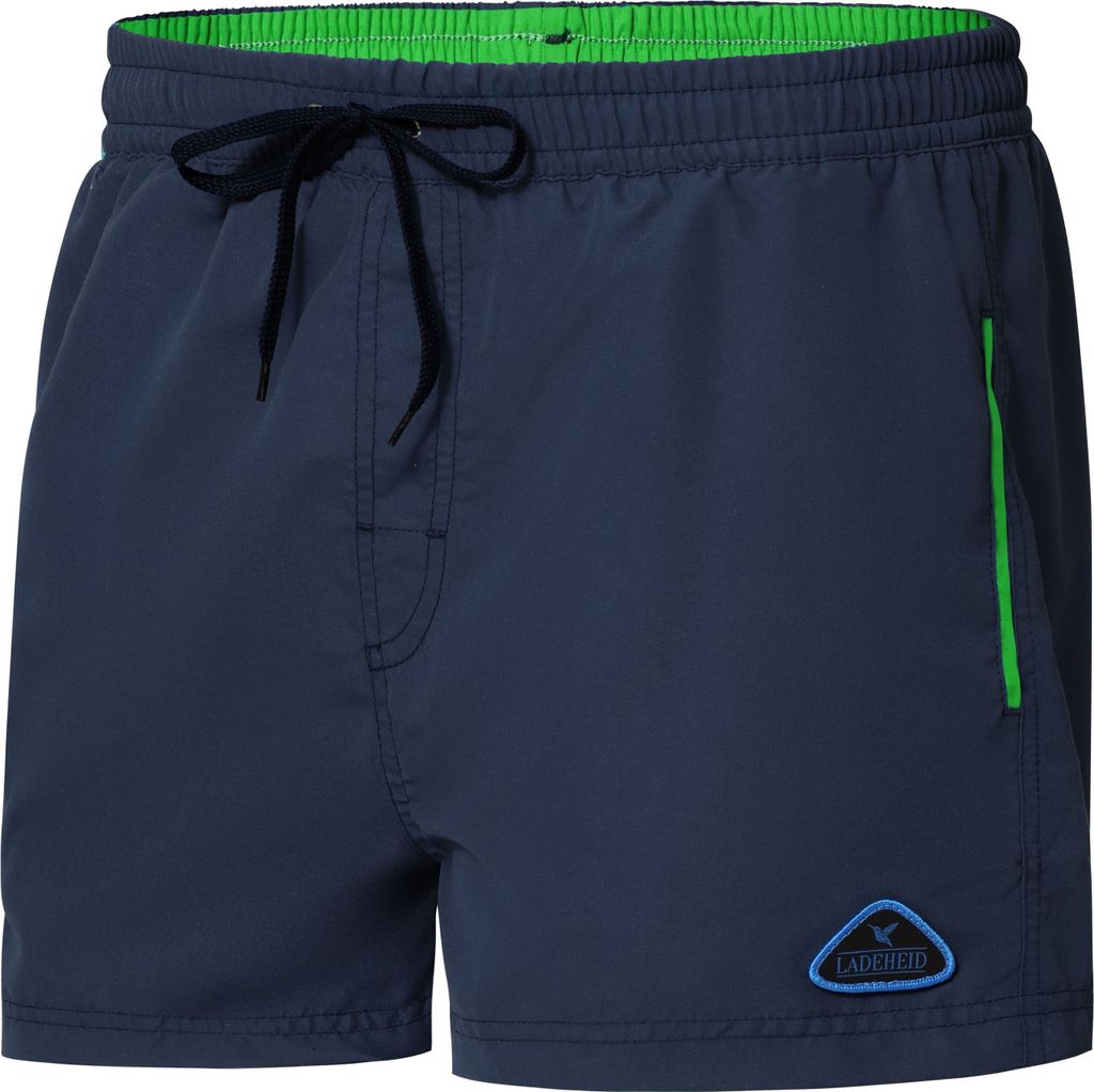 Ladeheid Herren Badehose Badeshorts Beachshorts Schwimmhose LAZA1001 (Marineblau Limone, 6XL)