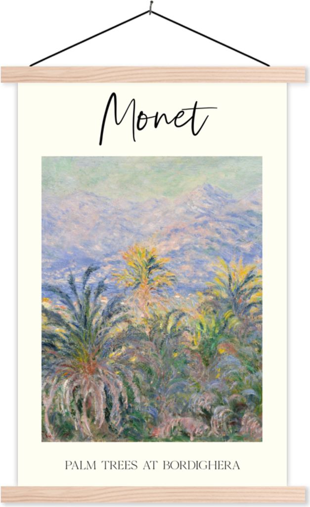 MuchoWow Textilposter Monet - Malerei - Alte Meister 60x90 cm mit holzfarbenen Rahmen - Textil