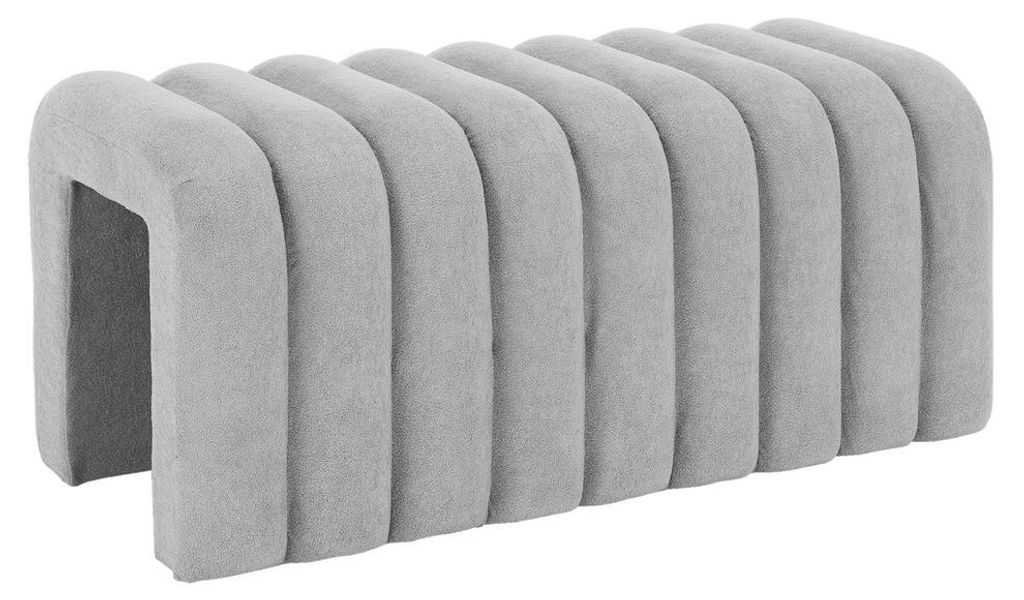 Sitzbank Sundo grau gepolstert 95x40x42 cm mit dekorativer Produktbild 