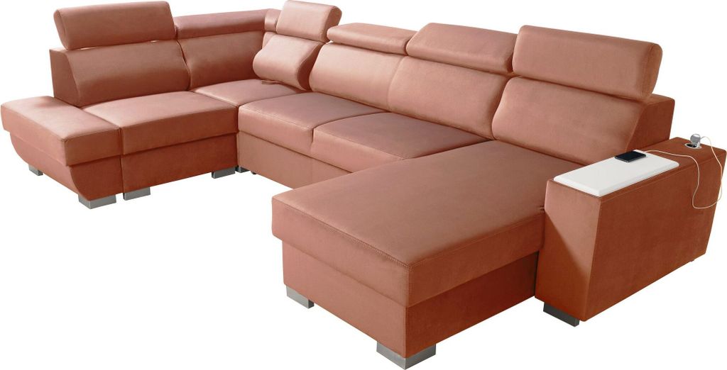 Robin Cezar Ecksofa Schlaffunktion Bettkasten Verstellbare Produktbild 