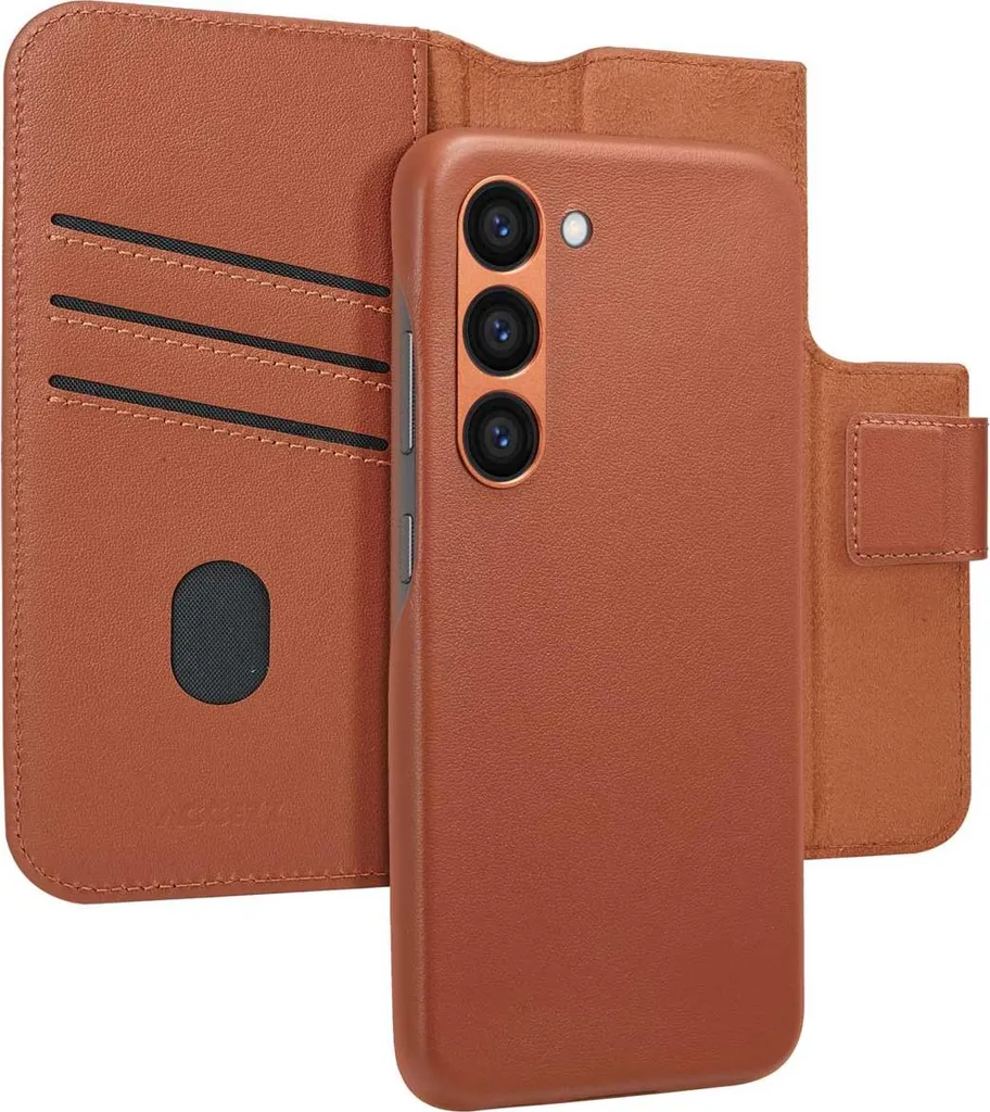 Custodia 2 in 1 Accezz Samsung S23 MagSafe Pelle Sienna Brown