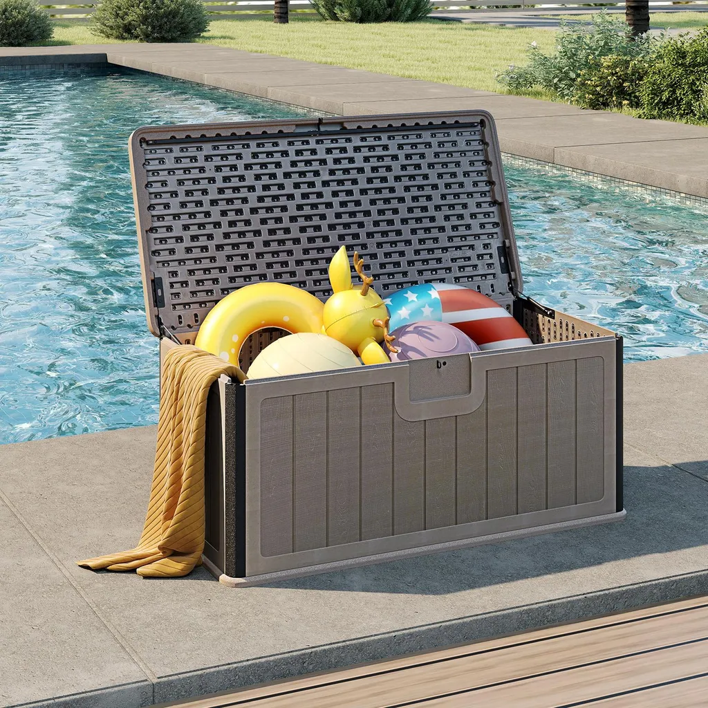 Malle de rangement extérieur 378L imperméable pour terrasse et balcon - 2