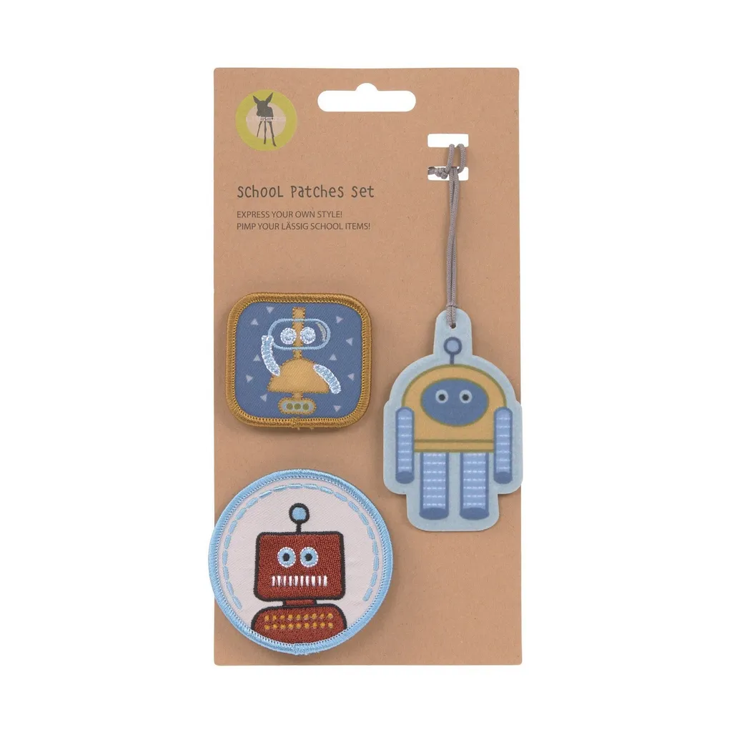 Ciondoli e toppe Lässig - Set scolastico unico, Robot