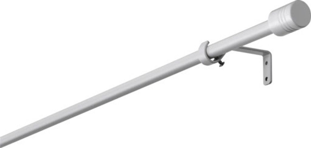 Gardinenstangen Set ausziehbar Zylinder weiß 200-300 cm Ø Produktbild 