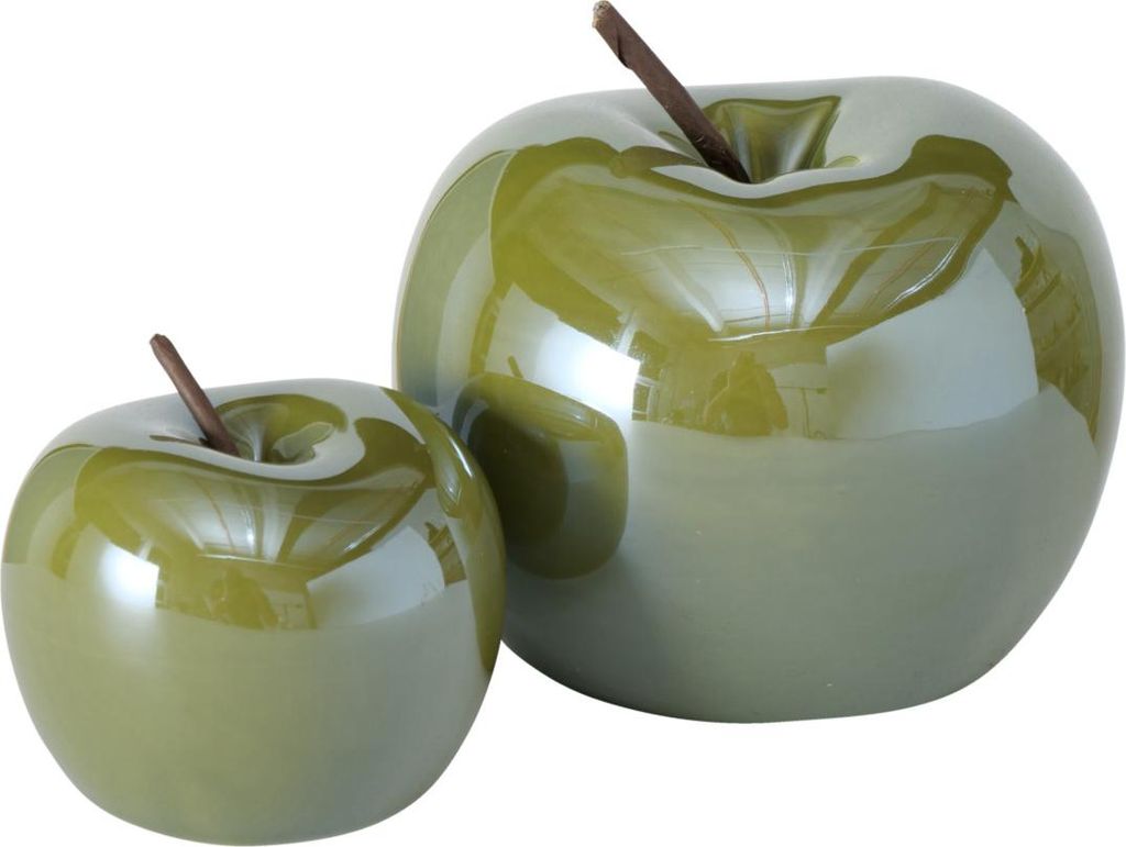 Boltze Deko Apfel Perly 2er Set Dekoration Geschenkidee, Produktbild 