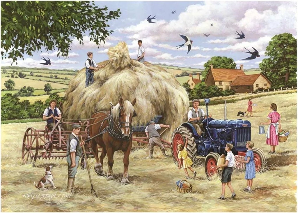 Puzzle Maison des puzzles Foin de fabrication - Modèle 500 pièces HD