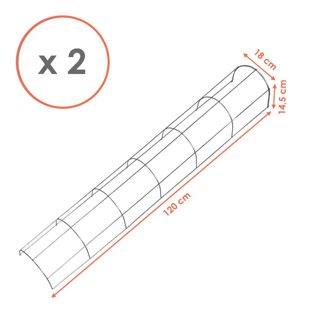 Spetebo Set di 2 palline da giardino in metallo con griglia | WhichOne