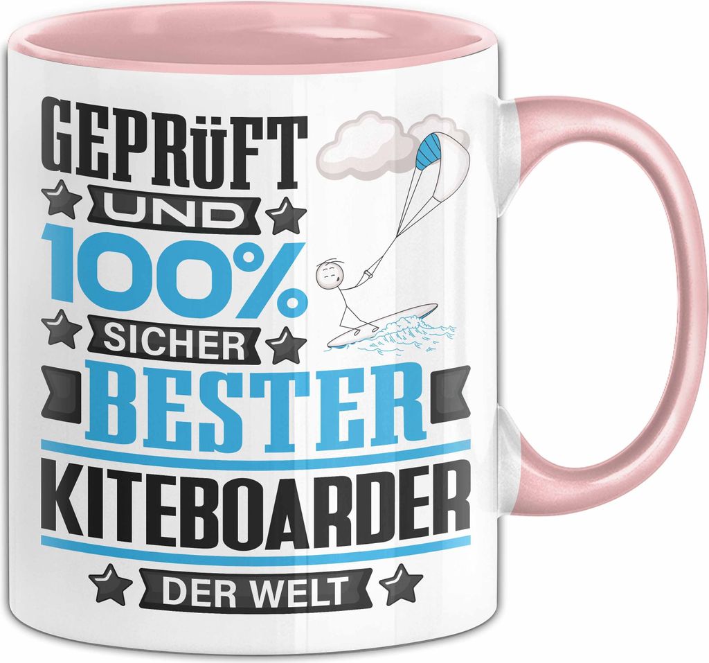 Kiteboarder Geschenk Lustiger Spruch für Kiteboarder Geschenkidee Bester Kiteboarder Der Welt (Rosa)