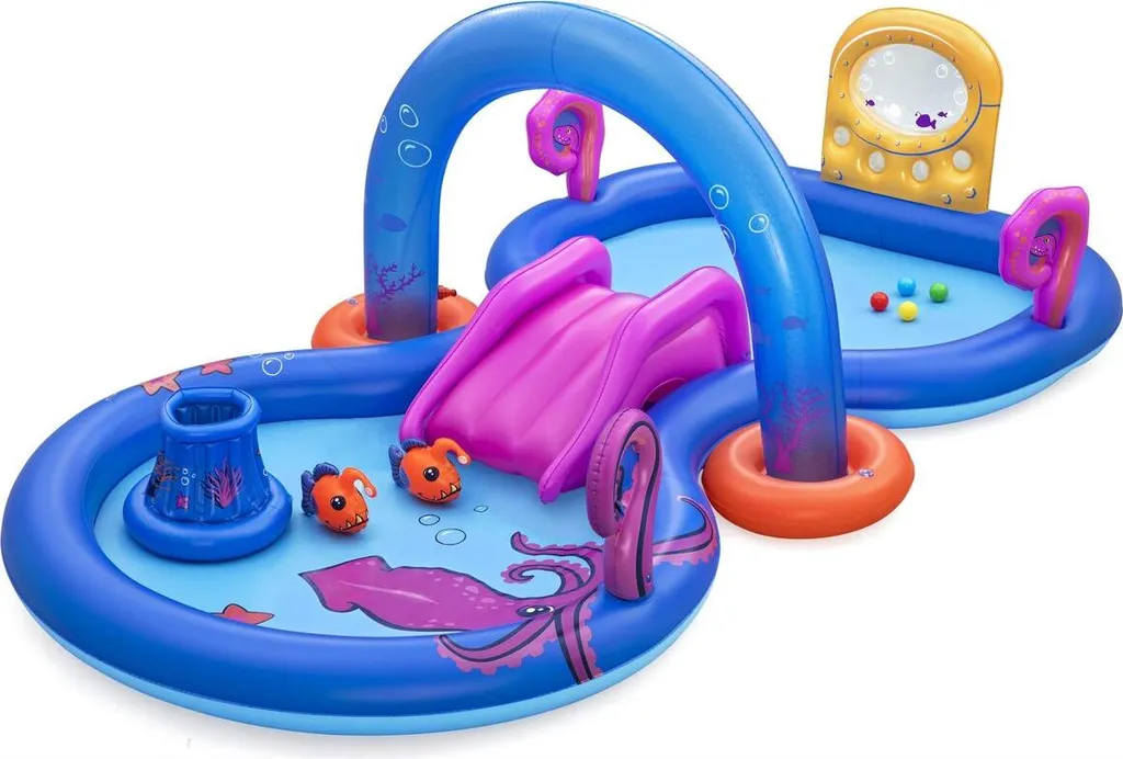Bestway 53167 Piscine Gonflable Aventure Parc Aquatique 330x188x117 cm