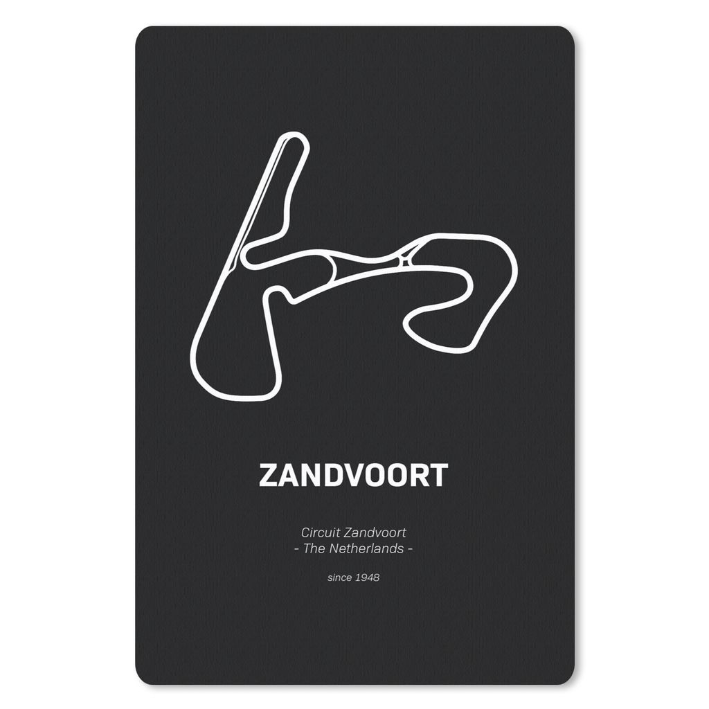MuchoWow Mauspad Mousepad Formel 1 - Zandvoort - Rennstrecke 40x60 cm - Mousepads - Maus Mat - Pad - Mausunterlage - Schreibtisch Accesoire