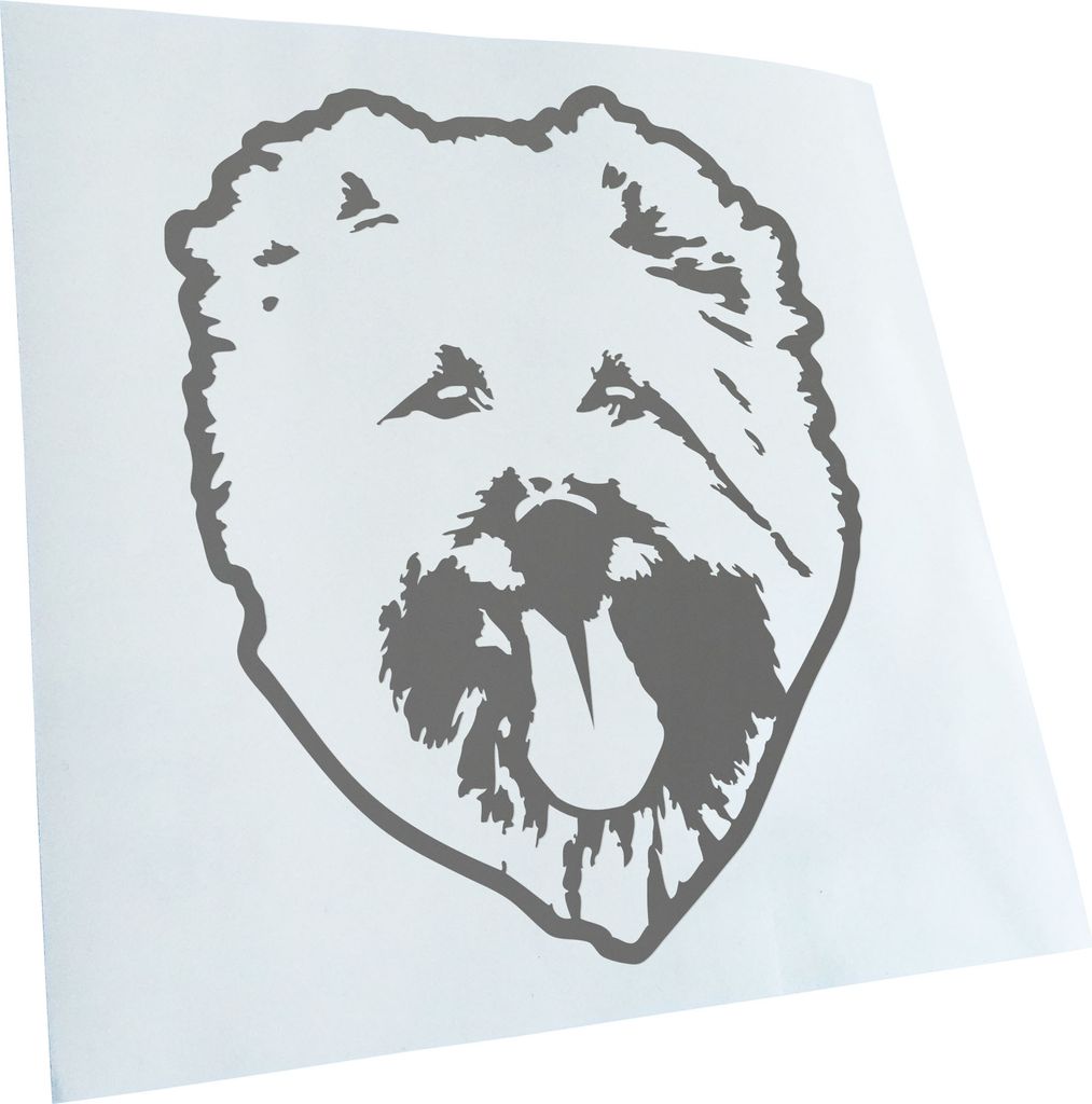 Kiwistar - Autoaufkleber - Pyrenean shepherd Hund - Grau - 24x18cm - Aufkleber für Auto, Laptop, Fahrrad, LKW, Motorrad mehrfarbig JDM Decal Racing