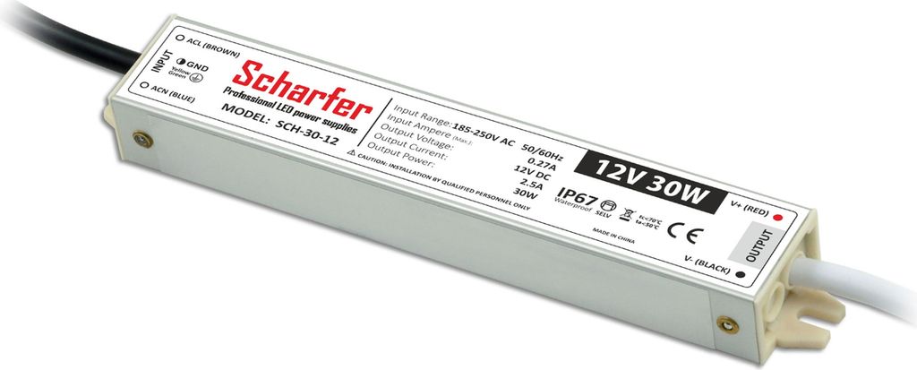 Scharfer hermetische Stromversorgung 30W 12V IP67 2,5A Produktbild 