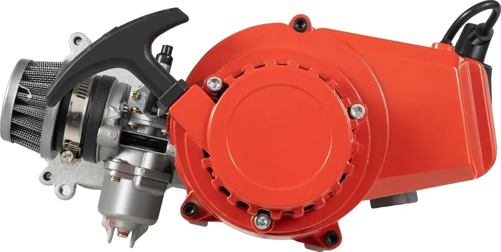 Moteur Thermique 49CC 2 Temps de 1,9kW avec Lanceur Renforcé Coloris Rouge