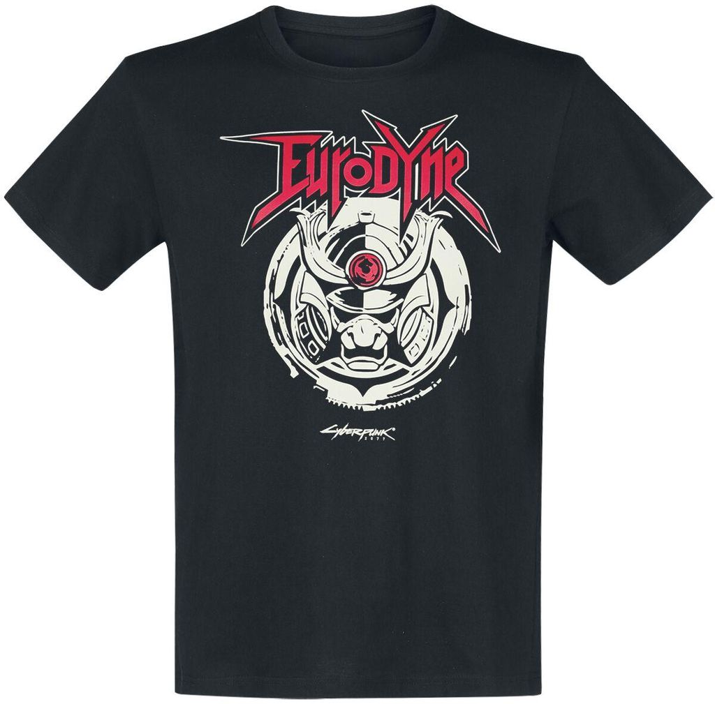Cyberpunk 2077 T-Shirt Herren Eurodyne schwarz Fan-Merch, Gaming 100% Baumwolle L