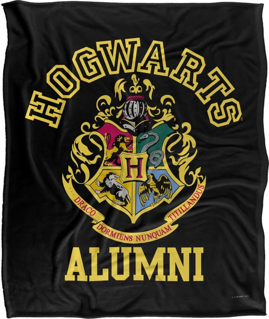 Couverture Harry Potter Alumni Blason Poudlard TV18547 - Plaid Coloré