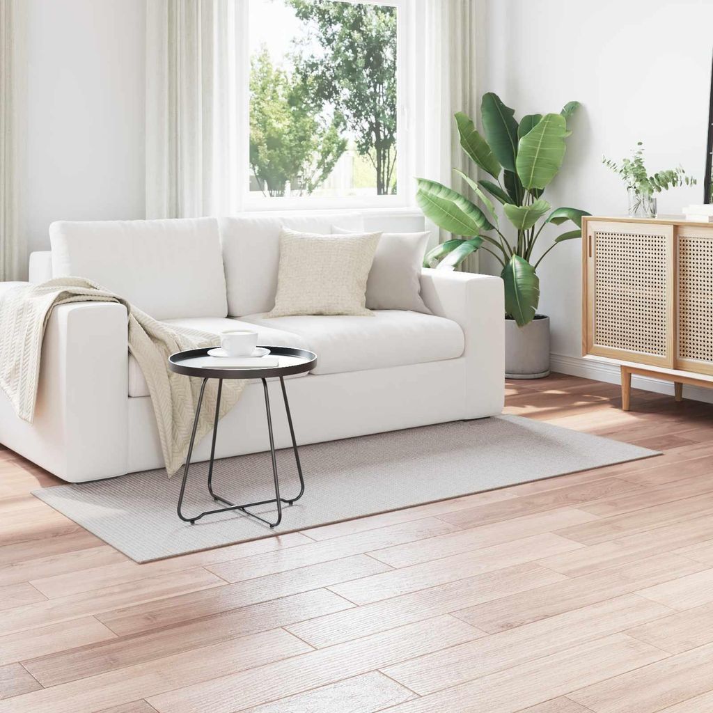 Bereichsteppiche LUGO Creme und Grau 80 x 200 cm Polyester