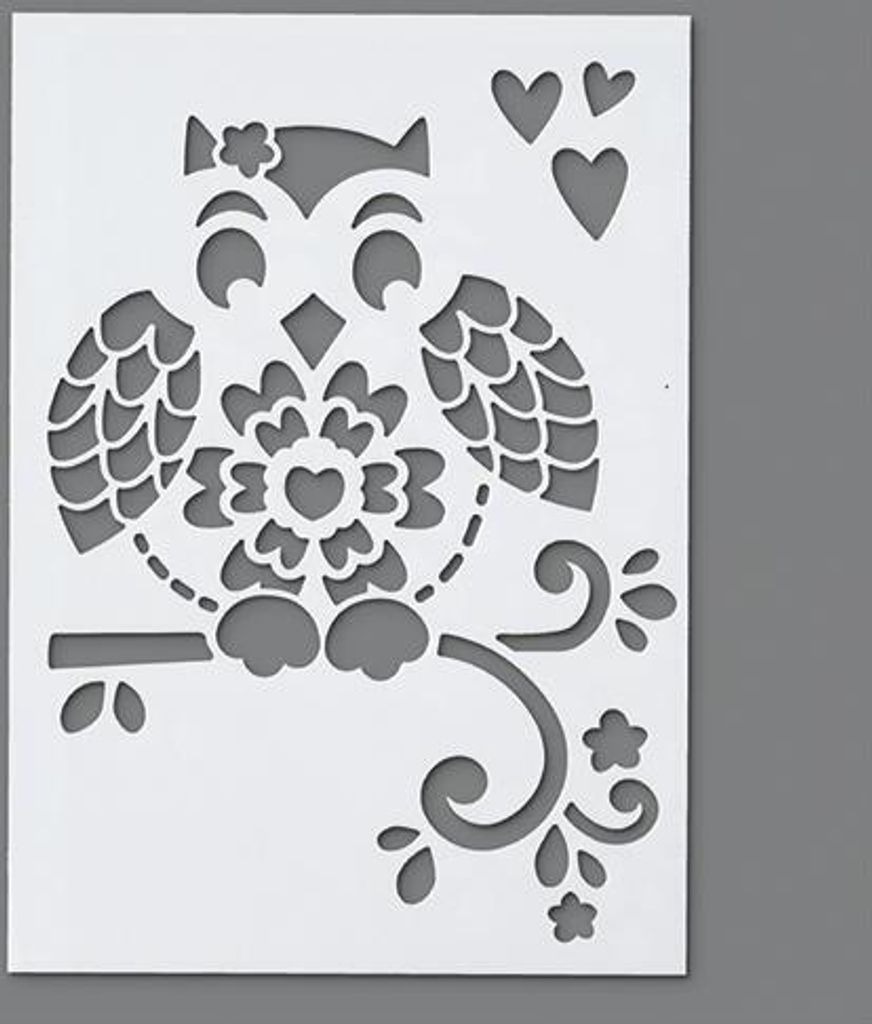 Stencil, , Eule, DIN A5, 1-teilig