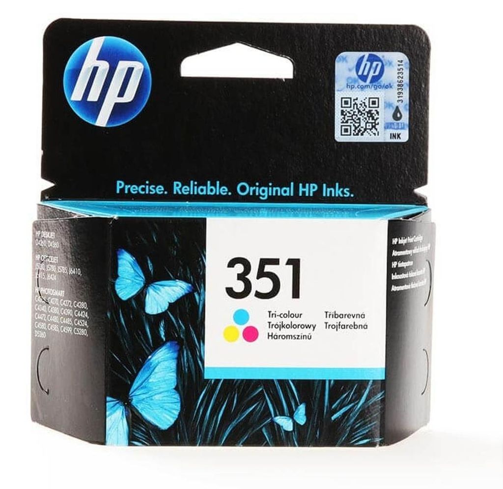 HP 351 Cyan/Magenta/Gelb Original Druckerpatrone, Cyan, Produktbild 