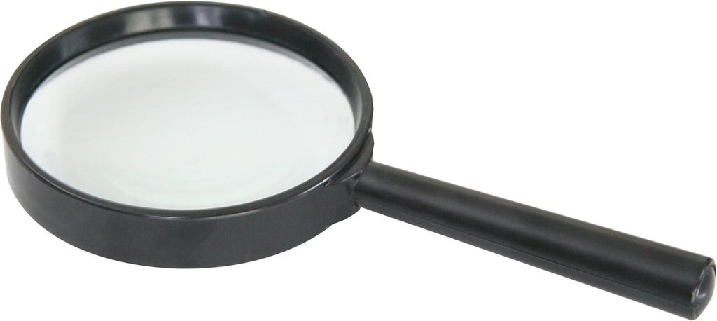 Lupe 5 fache Vergrößerung Handlupe 7,5 cm Schwarz Vergrößerungsglas Lesehilfe