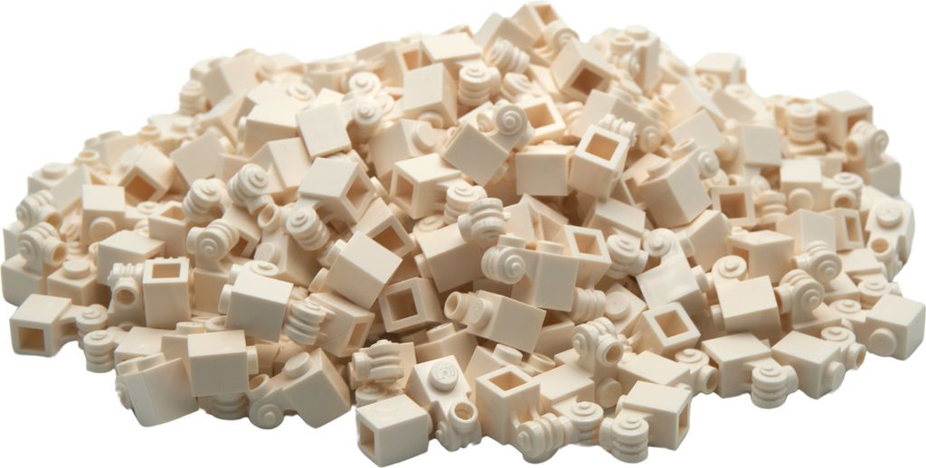 LEGO 1x1 Ornamentsteine Weiß modifiziert - 20310 NEU! Menge 100x