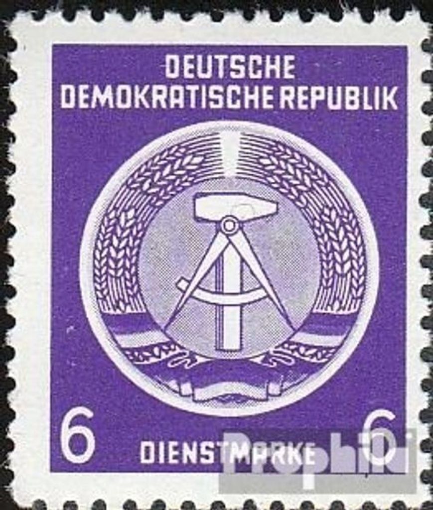 Briefmarken DDR 1954 Mi DA2 postfrisch Zirkelbogen nach links