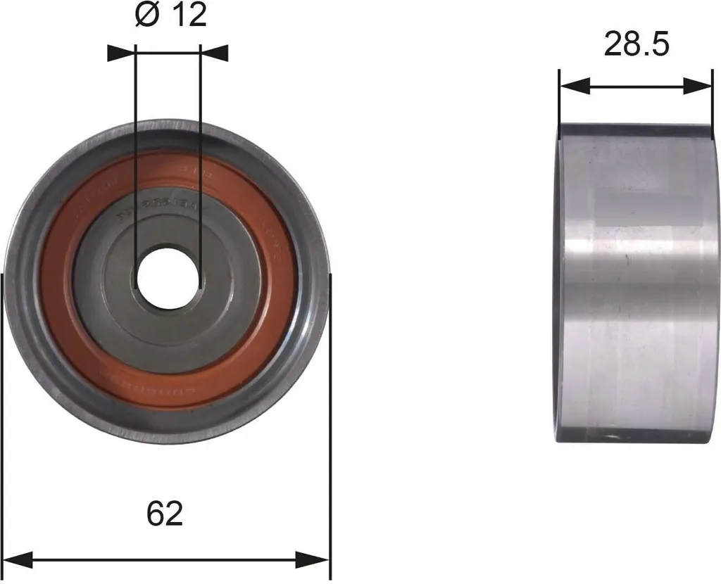 Poulie de renvoi GATES T42027 OE 13503 64021 pour Corolla et Avensis