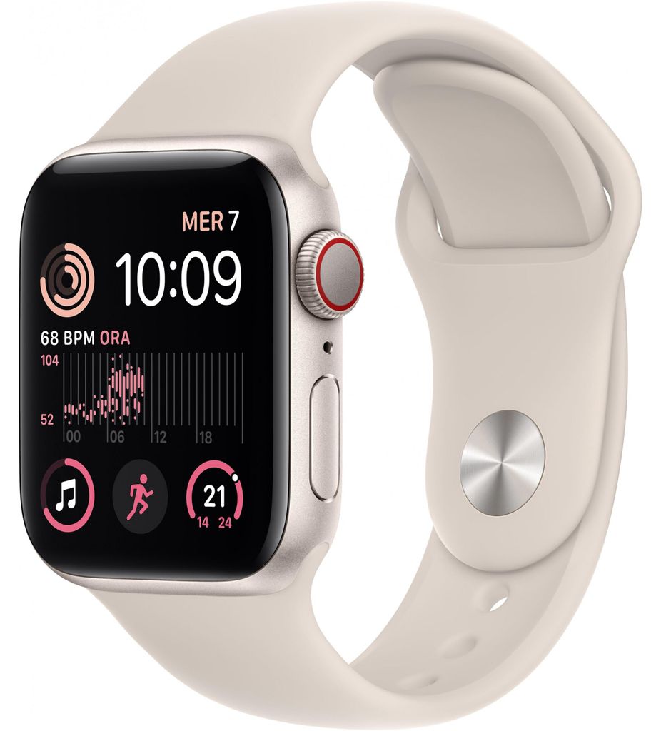 Apple Watch SE (2. Gen) 40mm (A2725) Starlight Alu Sport Produktbild 